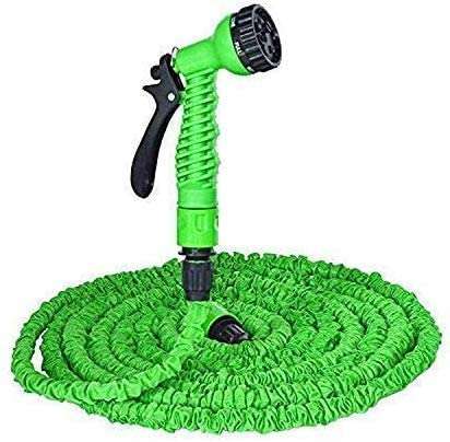 Dharm Enterprise Garden Pipe New Expandable Magic Flexible Water Hose 50 Ft / 15 M EU Hose Plastic Hoses Pipe with Spray Gun to Watering Washing Cars (50feet / 15m) (Multi) 1