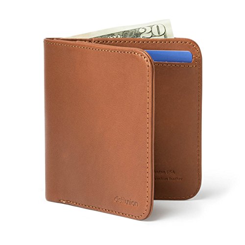 Distil Union Wally Agent Minimalist Bifold Genuine Leather Wallet (Slate) 1