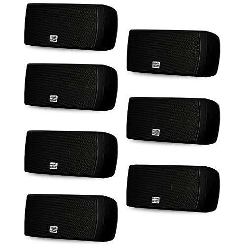 Acoustic Audio AA32CB Mountable Indoor Speakers 2100 Watts Black Bookshelf 7 Speaker Set AA32CB-7S 1