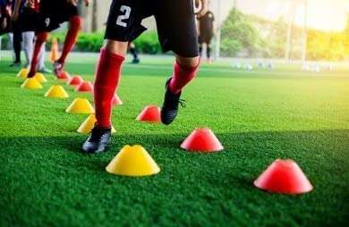 AS Plastic Space Marker Agility Soccer Cones for Training, Football, Kids, Sports, Field Cone Markers, Cones for Football with Stand - 2 Inch Space Marker Cones (Multicolor) (20) 5