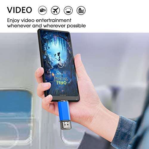 Aiibe 32GB USB 3.0 Type C Flash Drive High Speed Dual USB OTG Flash Drives for USB C Smartphones, Tablets & New MacBook, 2Pack (Mix Color ï¼š Blue & Silver) 2