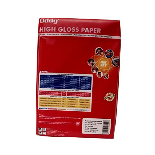 Oddy Glossy Photo Paper 4X6 inches (4R) Size - Pack of 3 |180 GSM 100 Sheets Pack for Photo Printing | Print quality images, photos and prints compatible with Inkjet Printer 3