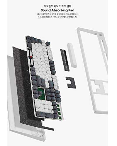 LEOPOLD FC750R KOR-ENG White/Grey PD 87Keys High-End Mechanical Keyboard Cherry MX Switch (KOR Blue switches) 5