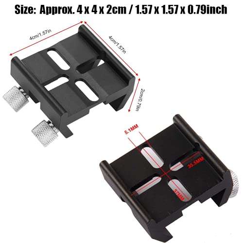 Acouto Dovetail Base for Finder Scope Telescope, Manual Focus, Beginner, 80mm Aperture, Compatible with C8/C8HD/C925/C11HD and SKYRVER 80ED/102ED/130APO/100ED Binoculars 5