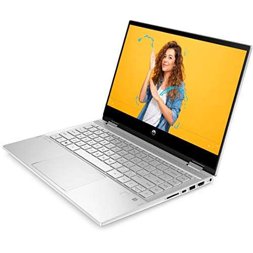 HP Pavilion x360 (14"(35.5cm)) FHD Touchscreen Convertible Laptop with 4G LTE (Intel Core i5-1135G7/8GB/512GB SSD/Windows 10 Home/MS Office 2019/Inking Pen/FPR/Natural Silver/1.61kg), 14-dw1039TU 3
