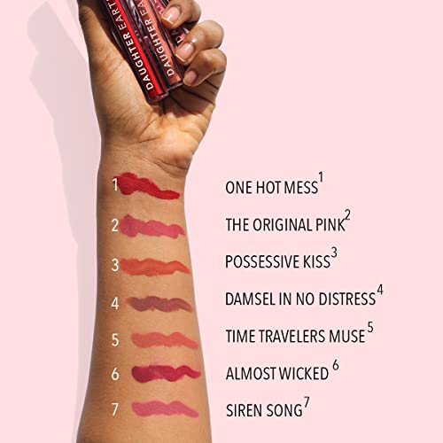 DAUGHTER EARTH Liquid Lipstick With Vitamin E & Hyaluronic Acid | Vegan Highly Pigmented Lip Color | Long Lasting Matte Smudge Proof Lip Stick For Moisturised Hydrating Lips - One Hot Mess | 5ml 5