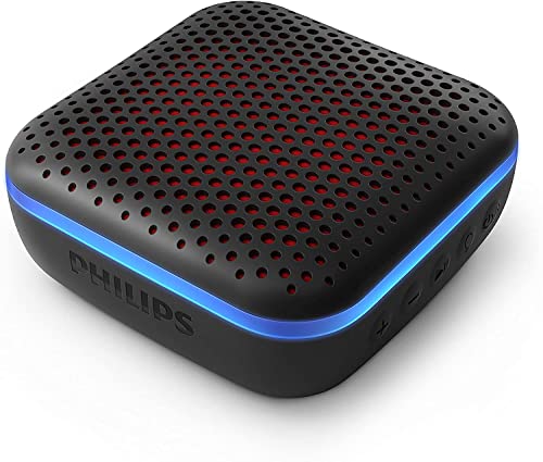 Philips Small Bluetooth Speakers Portable Wireless, Outdoor mini Speaker for Traveling Pool Beach Shower, IPX7 Waterproof Speakers Bluetooth Wireless, 10 Hours Play Time, 1