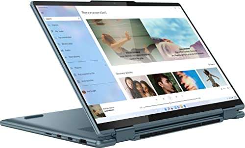 Lenovo 2022 Yoga 7i 2-in-1 Laptop 14in 2.2K Touchscreen Intel EVO Platform 12th Core i7-1255U Iris Xe Graphics 16GB LPDDR5 512GB SSD WiFi 6E Thunderblt4 HDMI Backlit Fingerprint Win 11 w/TLG USB 2