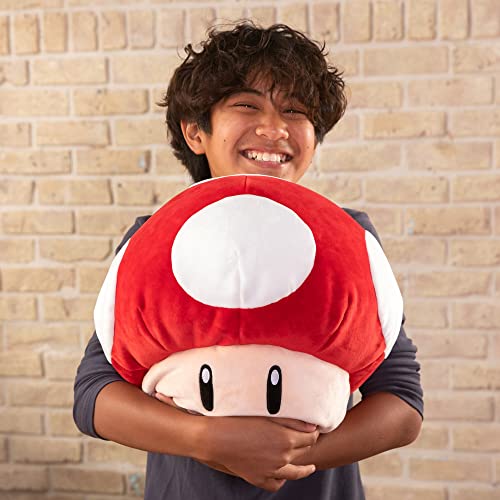 Club Mocchi-Mocchi- Mario Kart Plush - Red Mushroom Plushie - Squishy Mario Toys and Cute Stuffed Animals - Gaming Room Decor - Video Game Collectibles - 15 Inch 4