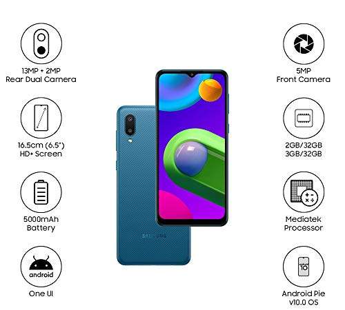 Samsung Galaxy M02 (Blue,2GB RAM, 32GB Storage) 2