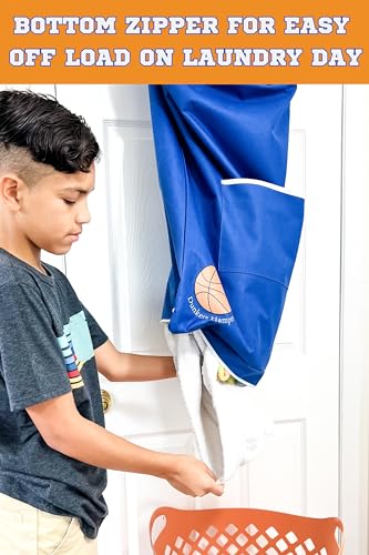 Kids Clothes Hamper - Space-Saving Boys Hamper with Zipper for Easy Unloading, Durable Oxford Material, Lined for Wet Clothes - Ideal Boys Laundry Hamper for Boys Room Organization 3