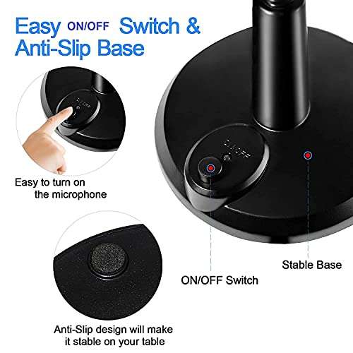 Auslese® USB Computer Microphone with Nosie Cancelling Mute/Unmute Button Plug&Play Condenser for PC/Mac/YouTube/Gaming/Streaming 3