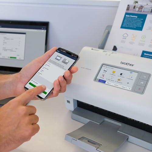 Brother ADS-4900W Professional Desktop Scanner with Fast Scan Speeds, Duplex, Wireless, and Large Touchscreen, White 6