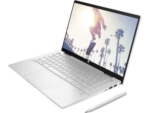 HP Pavilion x360 School & Business 2-in-1 Laptop (Intel i5-1335U 10-Core, 8GB RAM, 512GB PCIe SSD, Intel Iris Xe, 14.0" 60 Hz Touch Full HD (1920x1080), Active Pen, Win 11 Home) with USB-C Dock 4