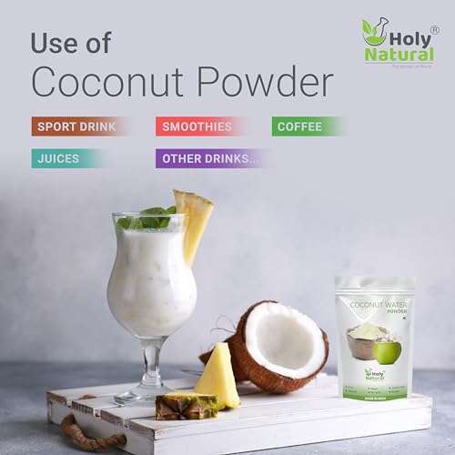 Holy Natural Spray Dried Coconut Water Powder 500gm | Energy Drink Powder, Immune Booster | Use For Coconut juice, Smoothie, Energy drink 5