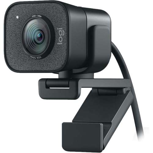 Logitech StreamCam Plus Webcam with Tripod Mount (Graphite), 1080p 1