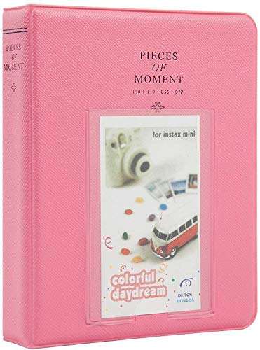 Stela 64 Pockets Polaroid Album Compatible with Fuji Instax Mini (Deep Pink) 1
