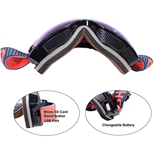 OhO 4K Smart Ski Goggles, WiFi Camera Snowboard Goggles with UV Protection, Anti Fog （Men/Women） 4