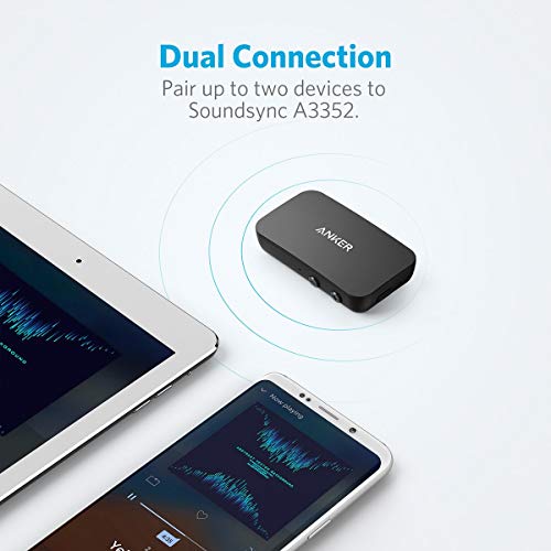 Anker Soundsync Bluetooth Receiver for Music Streaming with Bluetooth 5.0, Dual Device Connection, Handsfree Calls, 12-Hour Battery Life, for Car & Home Stereo - Signal Reception Only 5