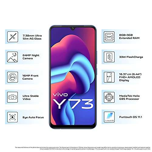 Vivo Y73 (Diamond Flare, 8GB RAM, 128GB Storage) with No Cost EMI/Additional Exchange Offers 3