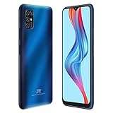 ZTE Blade V20 Smart (128GB, 4GB) 6.82", 16MP Quad Camera, 5000mAh Battery, Fingerprint & Face Unlock, GSM Unlocked US + Latin 4G LTE (T-Mobile, AT&T) International Model 8010 (Blue) 3