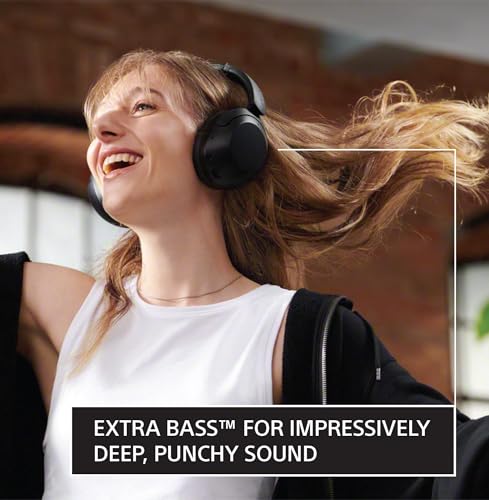 Sony WH-XB910N Extra BASS Noise Cancellation Headphones Wireless Bluetooth Over The Ear Headset with Mic, Alexa Voice Control, Google Fast Pair, AUX & Swift Pair, 30Hrs Battery Life (2022 Model)-Blue 3