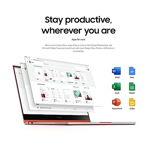 SAMSUNG Galaxy Chromebook Google Laptop Touchscreen Flip - 13.3 4K AMOLED Display - i5-10210U - Stylus Pen - Backlit Keyboard - Wi-Fi 6 - USB C - Fingerprint (8GB RAM| 256GB SSD+128G SD Card) 6