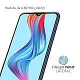 ZTE Blade V20 Smart (128GB, 4GB) 6.82", 16MP Quad Camera, 5000mAh Battery, Fingerprint & Face Unlock, GSM Unlocked US + Latin 4G LTE (T-Mobile, AT&T) International Model 8010 (Blue) 5