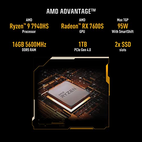 ASUS TUF Gaming A16 Advantage Edition (2023), AMD Ryzen 9 7940HS, 16" FHD+ 165Hz, 8GB Radeon RX 7600S, Gaming Laptop (16GB/1TB SSD/Win 11/Office 2021/Sandstorm/2.20 Kg) FA617XS-N3026WS 4