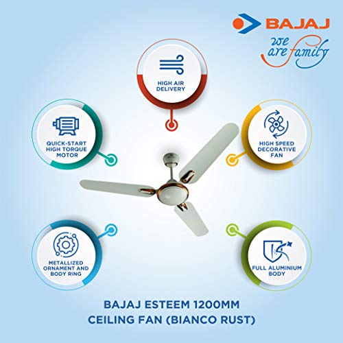 Bajaj Esteem 1200mm Ceiling Fan (Bianco Rust) 4