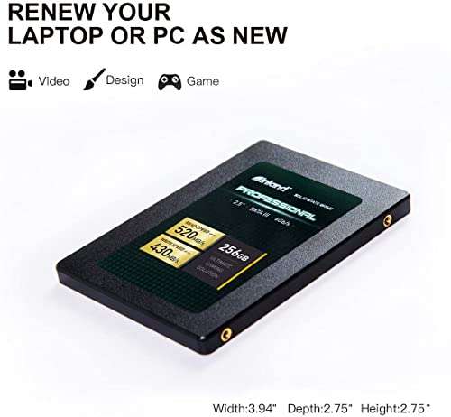 INLAND Professional 3 Pack 256GB SSD SATA III 6Gb/s 2.5" 7mm TLC 3D NAND Internal Solid State Drive (3x256GB) 4