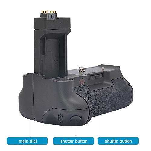 mcoplus BG-550D Vertical Battery Grip as BG-E8 Replacement for Canon EOS 550D 600D 650D 700D Rebel T2i T3i T4i T5i DSLR Camera, Hold LP-E8 or AA Battery 5