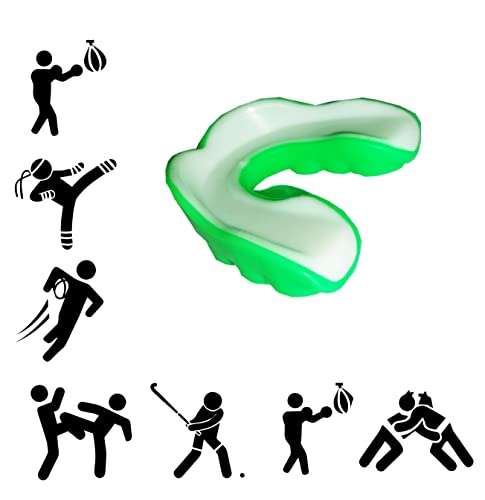 Synco Flavoured Mouth Guard/Gum Shield - for Boxing, Hockey, Judo, Karate Martial Arts and All Contact Sports| assorted color (Dual Gel, Senior) pack of 2 4