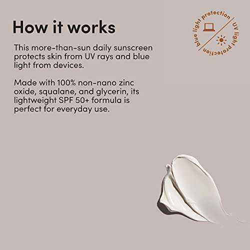 hims Multi-screen Mineral Sunscreen - Mineral Sunblock for Everyday Use - Moisturizing Sunscreen UV, UVB and Blue Light Blocking SPF 50+ 6