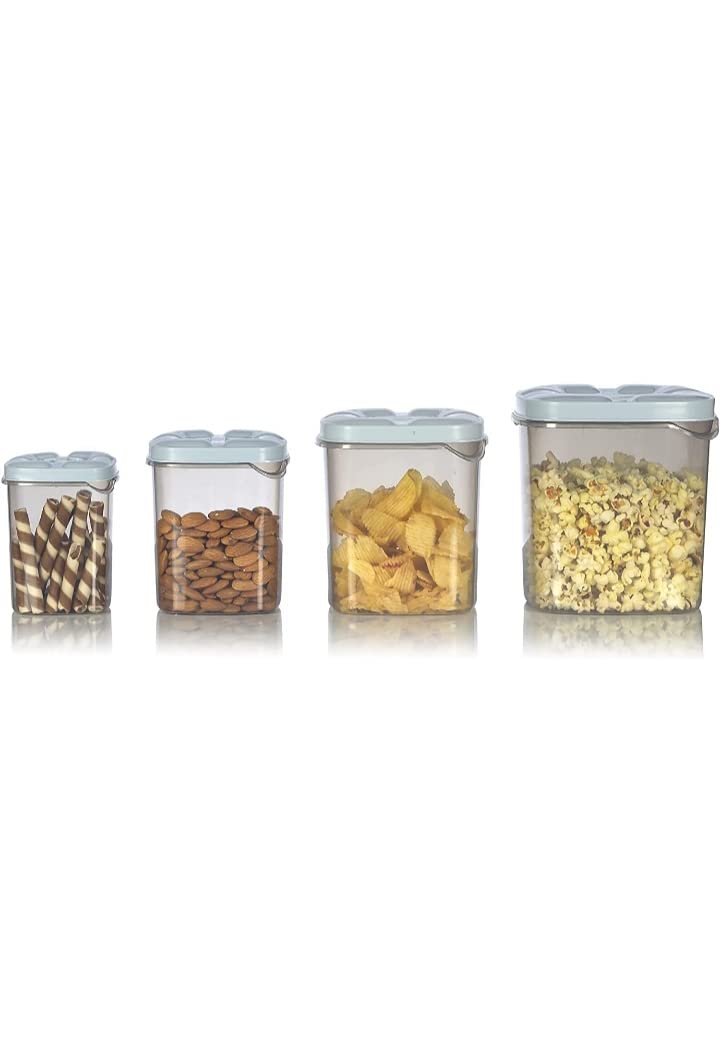 500 ml, 1000 ml, 1500 ml, 2000 ml Plastic Grocery Container Pack of (8) 4