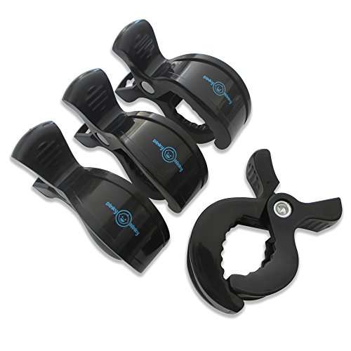 Stroller Clips to Hook Muslin Sun Shade to Canopy, Car Seat Cover Clip, Nursing Cover, Pram Toy Holder, Blanket Clamp - Best Baby Shower Registry Gift - Buggy Accessory 1