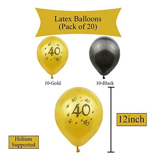 Book My Balloons 16 Year Old Birthday Party Decoration 40 Inch Happy Birthday Balloon Kit for Adults Happy Birthday Decorations Combo of Foil Balloon 3