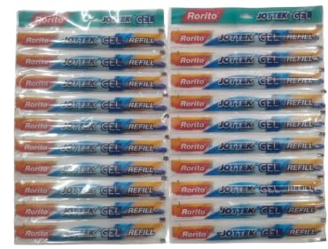 Rorito Jottek Gel Pen Refills Blue Ink, Jumbo Size, Smooth Writing, 30 Pieces Waterprof Ink Gel Writings 6