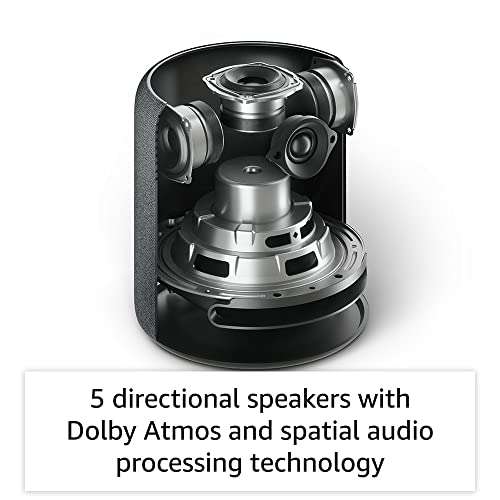 Amazon Echo Studio- Our best-sounding smart speaker ever - With Dolby Atmos, spatial audio processing technology, and Alexa (Black) 2