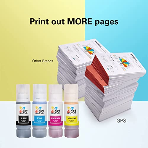 GPS Colour Your Dreams 003 Epson Ink Bottle Set: Original Black & Colored Ink for L3110, L3150, L3210, L3250 Ink Tank Printers (70ml x 4) 2