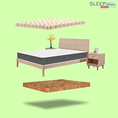 SLEEPSPA 6-inch Single Size COCOLATEX Coir & Latex Mattress with Milk Fiber Fabric with HerbFRESH��Technology (72X35X6, White) 5