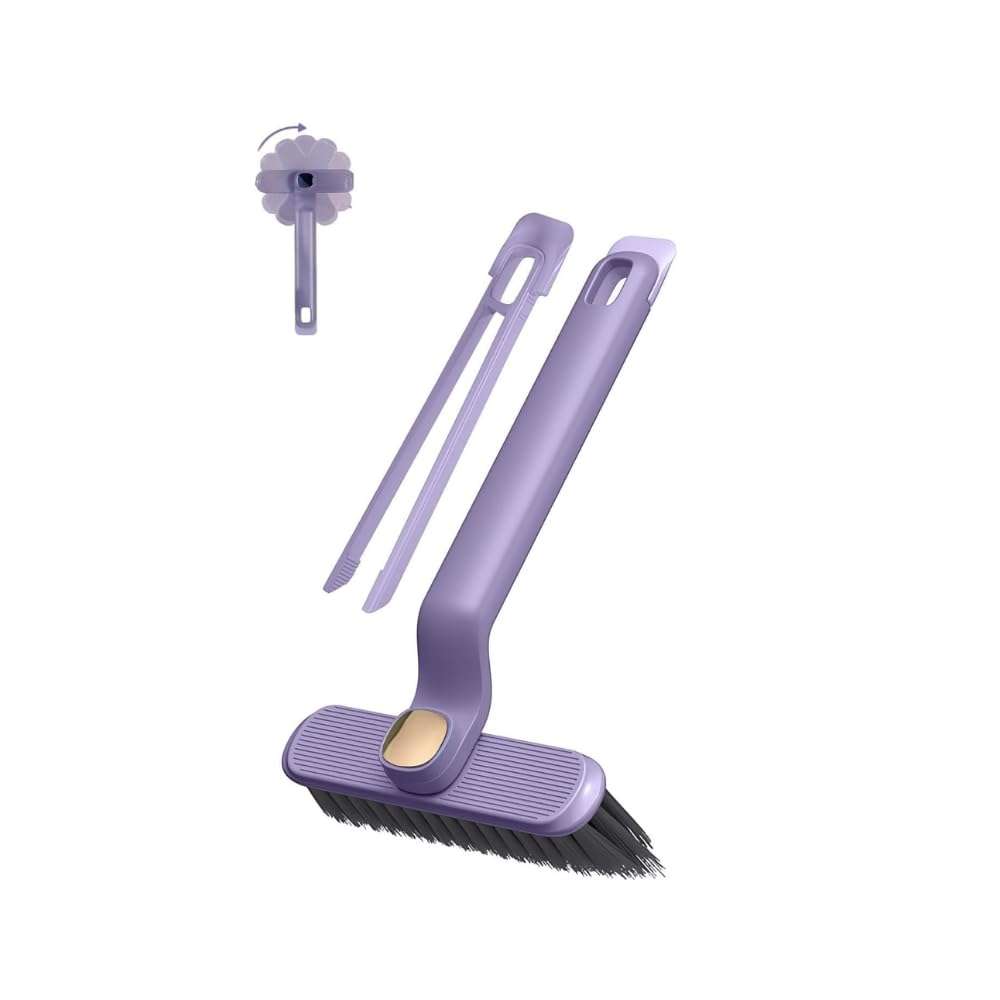 ZAIKRO 360-Degree Rotating Gap Cleaning Brush | Multi-Purpose Crevice Brush for Bathroom, Kitchen Tiles, Window Tracks & Corners | Purple/White 1