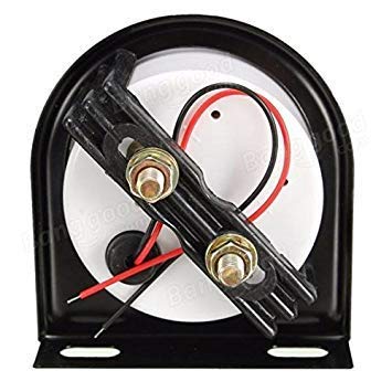 Ubersweet® Car Black Pointer AMPS Meter 60-0-60A White LED Light 2'' 52mm 4