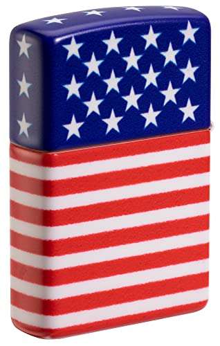 Zippo Diamond Plate Flag Street Chrome Pocket Lighter 2