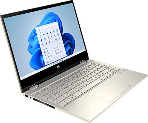 HP Pavilion x360 2-in-1 14" FHD Touchscreen Laptop, Intel Core i5-1135G7, 16GB RAM, 1TB PCIe SSD, Fingerprint Reader, Iris Xe Graphics, HD Webcam, Win 11, Warm Gold, 32GB Hotface USB Card 5
