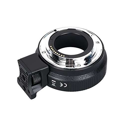 Commlite CM-EF-EOS M Auto-Focus Lens Mount Adapter for EF/EF-S Lens to Canon EOS M (EF-M Mount) Mirrorless Camera Lens Converter Ring for Canon EOS M1 M2 M3 M5 M6 M10 M50 M100 2