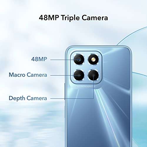 Honor X8 5G Dual-Sim 128GB ROM + 6GB RAM (GSM only | No CDMA) Factory Unlocked 5G Smartphone (Midnight Black) - International Version 5