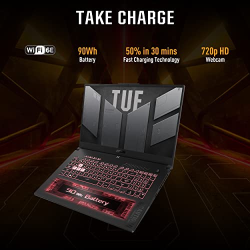 ASUS TUF Gaming A15, 15.6" FHD 16:9, 144Hz 250nits, AMD Ryzen 7 7435HS Mobile Processor, Gaming Laptop (16GB RAM/512GB SSD/RTX 4060/Win 11/Office Home/90WHr Battery/Mecha Gray/2.2 Kg),FA507NVR-LP104WS 5