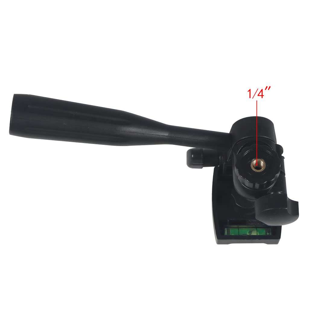 NovelGoal Level Rotating Bracket Plastic Meter Quick Release Plate Gimbal Mount for Tripod DSLR Camera Under 1kg (1/4 Screw) 3