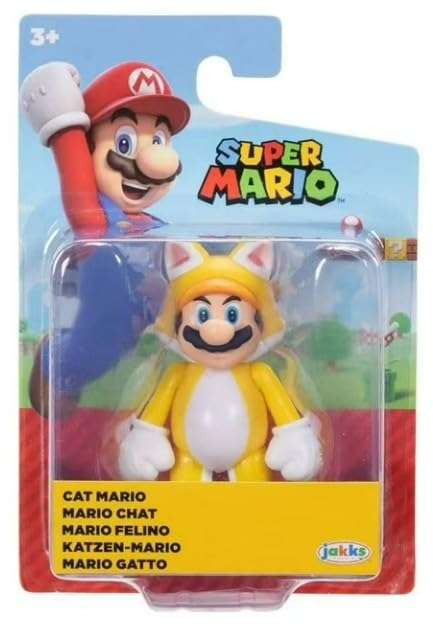 SUPER MARIO 2.5 inch Mini Action Figure - Standing Cat Mario - Packaging May Vary Collectable Toy 1